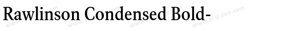 Rawlinson Condensed Bold字体转换